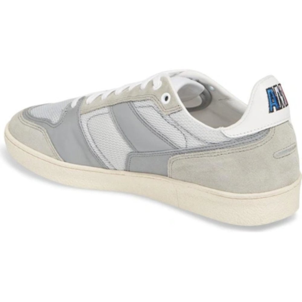 AMI Paris Men's Sz 43 Suede Leather Grey Classic Low-top Sneaker